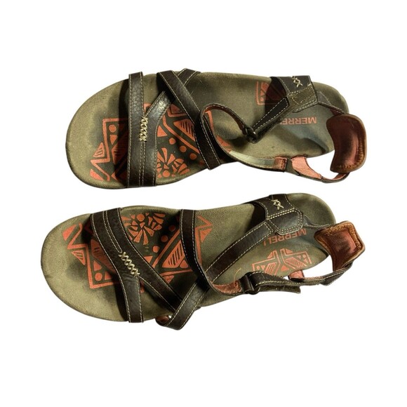 Merrell Sandspur Rose Outdoor Casual Leather Sandal Cocoa Coral Women's Size 8 - Picture 1 of 4